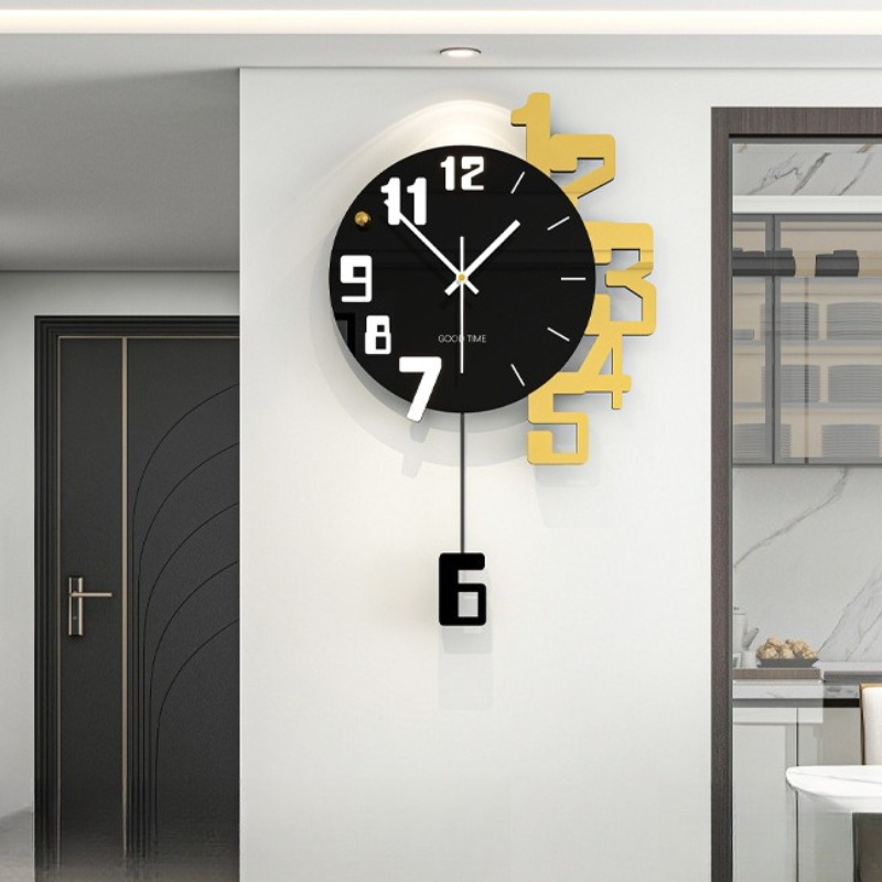 นาฬิกาแขวนผนังหรูหรา สำหรับห้อ - Resin Art Wall Clock บทวิจารณ์และราคา