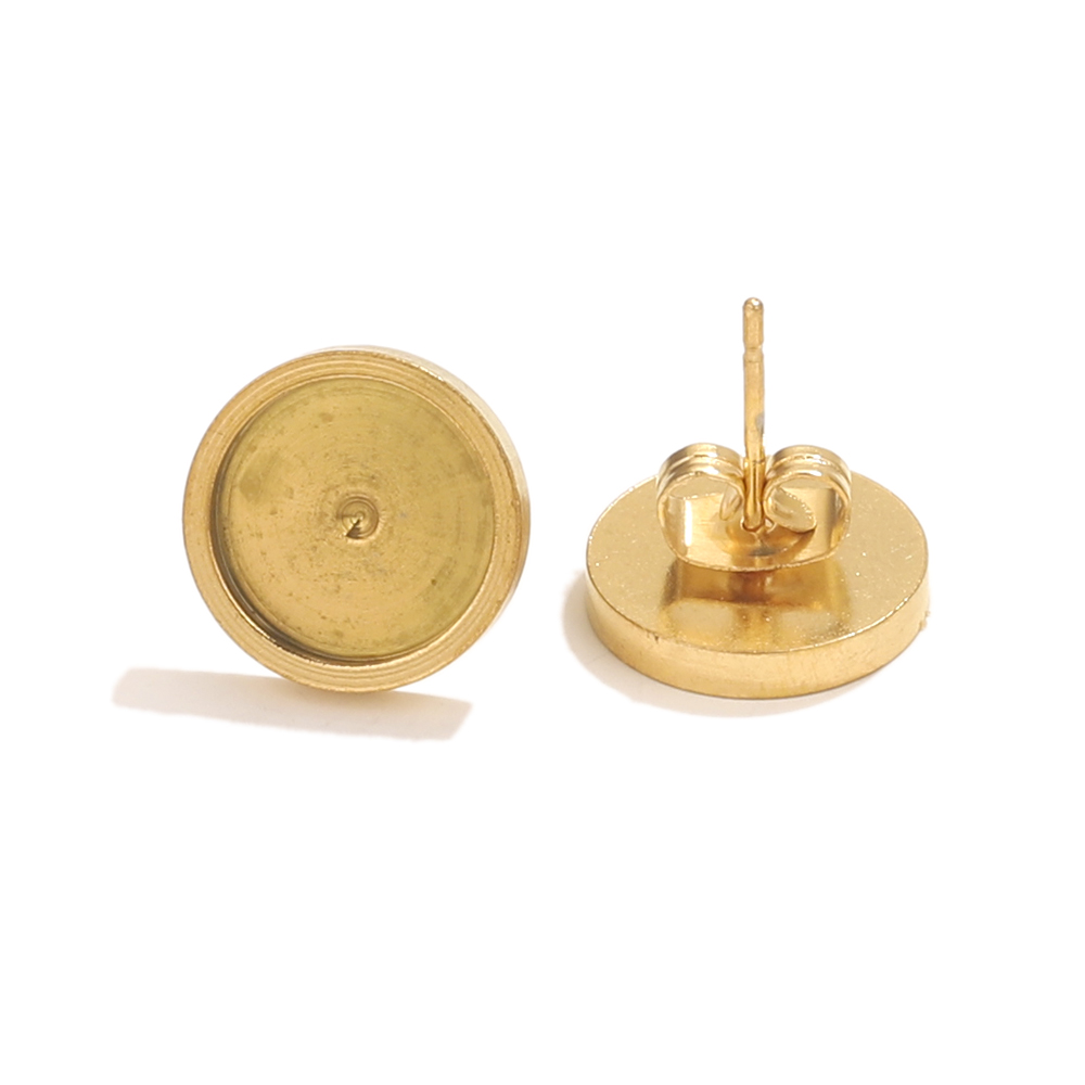 10pcs สแตนเลสสตีลต่างหูสตั๊ดกล - Resin Art Earrings บทวิจารณ์และราคา